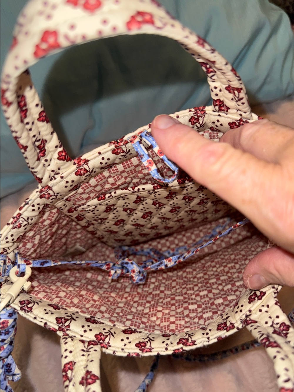 Vera Bradley Mini Original Tote Bag in the floral Rachel Ditsy pattern NWOT - Picture 6 of 8